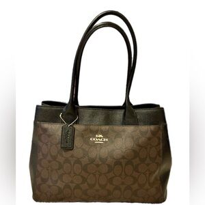 Coach Casey Signature Purse Black/Brown